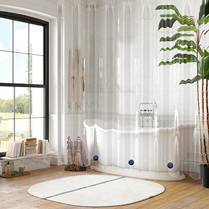 VANZAVANZU 3 Pairs Shower Curtain Weights, Silicone Wrapped Magnets, Heavy Duty Magnets Prevent Curtain Liner from Blowing, Rust-Free, Navy Blue - color: Dark Blue, size: 1.2"W x 1.2"L (Pack of 3)