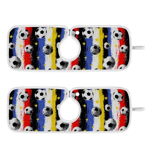 Kitchen Sink Splash Guard Behind Faucet Mat 2 Pcs Absorbent Faucet Mat Quick Dry Kitchen Sink Drying Mats for Drip Drain Draining Sinks Bathroom Microfiber Soft Washable S American Soccer Stripes Colo - color: American Soccer Stripes Colorful, size: 14.9"