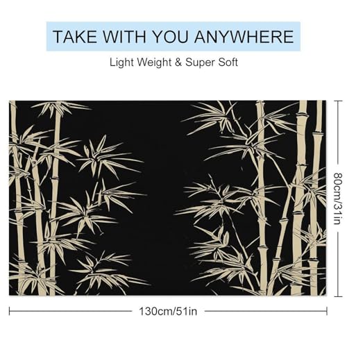 Asian Bamboo Beach Towel 51"x31" Quick Dry Lightweight Sand Free Towels Oversized Soft Thick Pool Towel Highly Absorbent Bath Towels for Adult Quick Dry Travel Camping Gym
