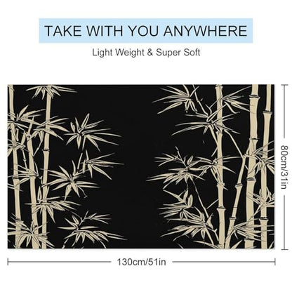 Asian Bamboo Beach Towel 51"x31" Quick Dry Lightweight Sand Free Towels Oversized Soft Thick Pool Towel Highly Absorbent Bath Towels for Adult Quick Dry Travel Camping Gym