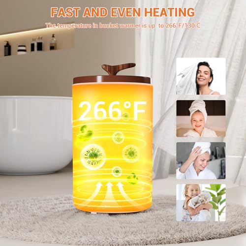 GarveeHome 20 L Bathroom Towel Warmer with Timer & Adjustable Temp, LED Display, Auto Shut-Off, Even-Heated for Towels/Bathrobes/Blankets - color: White-style a, size: 20L