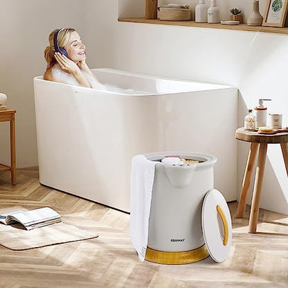 COSTWAY Bucket Style Towel Warmer, Fragrance Holder, Fits up to Two 40” x 70” Oversized Towels, Bathrobes, Blankets, Auto Shut Off, Luxury Towel Warmer for Bathroom, Spa - color: Grey