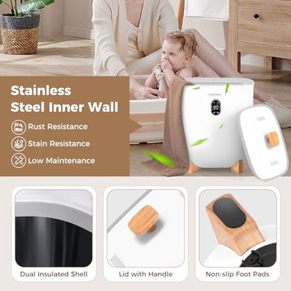 COSTWAY Towel Warmer for Bathroom, Upgraded Towel Heater with 2 Fragrant Disc Holders, Blanket Warmer with 4-Level Timer, Auto Shut Off, Fits 2 Oversized 45" x 70" Towels, Bathrobes & PJ's (25L) - size: 25L