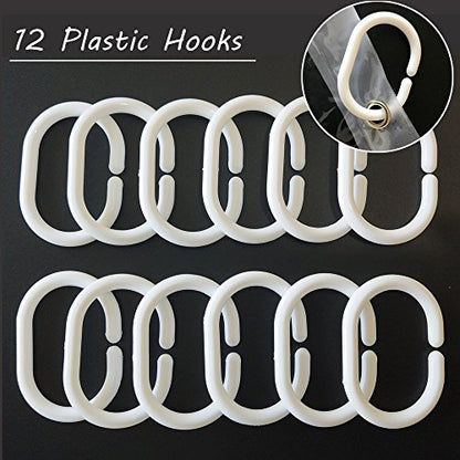 EurCross 72 x 96 inch Extra Long Shower Curtain Liner with 3D Pebble Design, 11G EVA Heavy Duty Plastic Clear Shower Liner Curtains for Bathroom with 5 Magnets - size: 72"W x 96"L (Pack of 1)