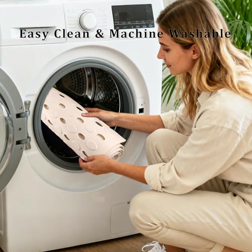 Non-Slip Bathtub Mats Bath Mat Machine Washable with Suction Cups for Tub, 39x15.5 inch, White - color: White