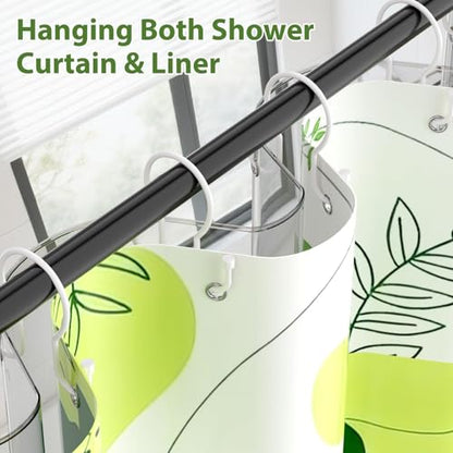 Shower Curtain Hooks, Simple Shower Curtain Rings, Sturdy Shower Curtain Hangers, Double Hook Shower Curtain Hooks, Smooth Gliding Metal Shower Hooks for Shower Curtain (White, 12 Pack) - color: White, size: 12 Pack