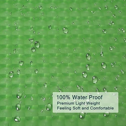 EVA Green Shower Curtain Liner,3D Plastic 5G Shower Liners with 12 Rustproof Metal Grommets and Weighted Magnets, Waterproof Duty Shower Curtains for Shower Bathroom 72 x 72 - color: Square-green