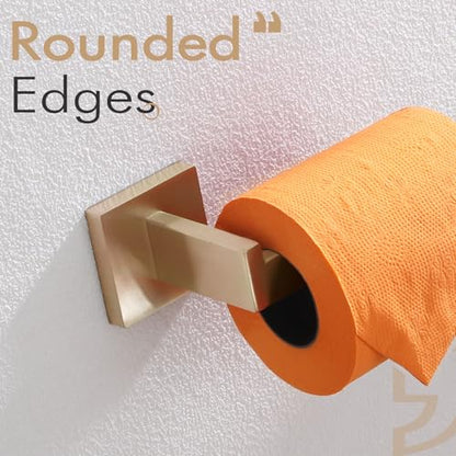 KOKOSIRI Toilet Paper Holders Wall Mounted Toilet Roll Holder for Bathrooms Hardware Washroom, Champagne Bronze Stainless Steel B2003CPG - color: Champagne Bronze, size: Without Shelf(1 Pack)