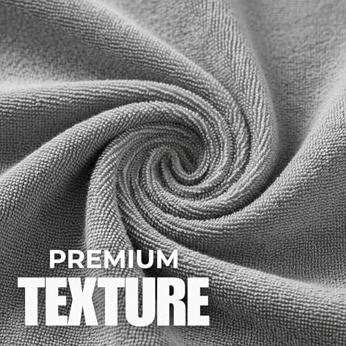 Set of 6 Luxurious Hand Towels for Bathroom, 16x28 inches, 100% Cotton, Ultra-Soft, Absorbent & Durable, 600GSM Bathroom Hand Towel - Ideal for Gym, Bath, Spa Use (Light Gray, 6 Pack) - color: Light Gray