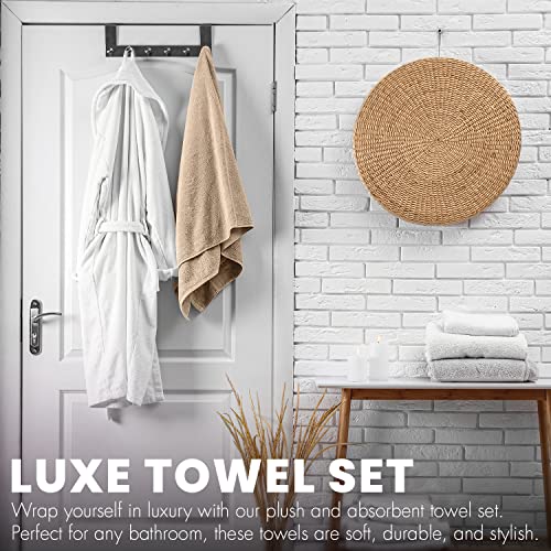 KAHAF Collection 6-Pack Bath Towels - Lightweight - Extra Absorbent - 100% Cotton - Shower towels (Multi, 27 inchesx54 inches) - size: 6 Pack (27" x 54")