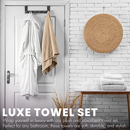 KAHAF Collection 6-Pack Bath Towels - Lightweight - Extra Absorbent - 100% Cotton - Shower towels (Multi, 27 inchesx54 inches) - size: 6 Pack (27" x 54")