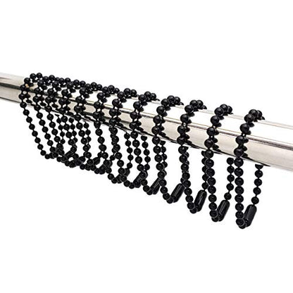 Shower Curtain Hooks Rings, Shower Hooks for Bathroom Shower Rods Curtains, Set of 12 Hooks, spa-Quality Look-Black - color: Black, size: 6 Inch