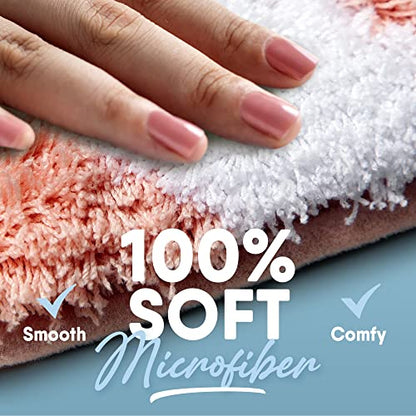 Home Inspirations Collection Soft & Cozy Bath Mats for Bathroom, Memory Foam Bathroom Rugs with Skid Resistant Base, Ultra Absorbent Microfiber Bath Mat, 17x24, Small, Pearl Blush - color: Pearl Blush