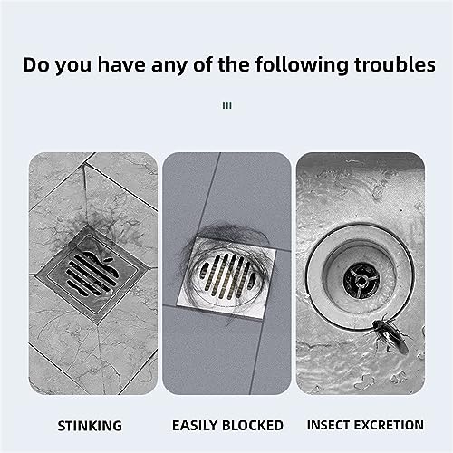 MAOYONG Shower Drain Cover Tub Stopper - Square Silicone Floor Drain Cover for Bathroom, Bathtub Stopper Drain Plug Cover, Kitchen Sink Drain Stopper 5.9 Inch Red 1PCS - color: Red