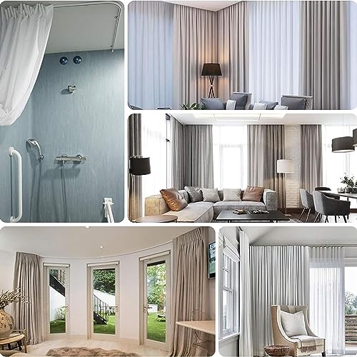 Ceiling Curtain Track Flexible Bendable, 2 Meters | PVC White Curtain Rail Set, For Curtain, Window, Shower, RV, Camper, Room Divider, Hospital, Bay Window - size: 2 Meters