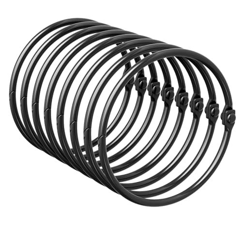 Bathway Shower Curtain Rings, Bathway Shower Curtain Hooks, Black Shower Curtain Rings Rust Proof, Anti-Drop Shower Rings for Curtain, Shower Hooks for Shower Curtain Rod Bathroom Curtain Rings - color: Black, style: Classic Round