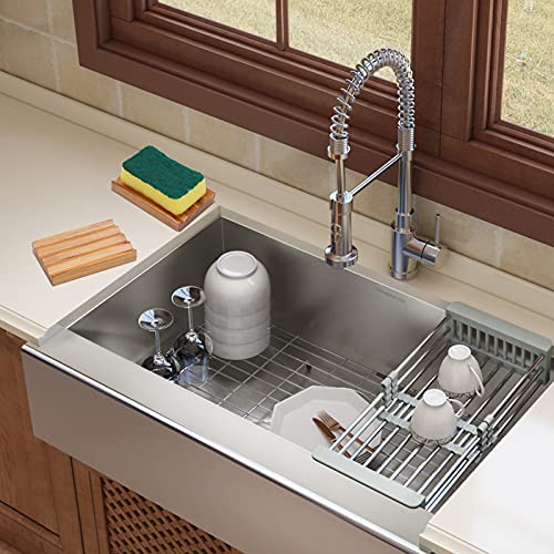 HTB 2 Pack Teak Wood Soap Dish for Shower,Non-Slip Soap Holder Bathroom | Wave Design Soap Saver Keep Soap Dry,Bar Soap Holder for Bathroom,Bathtub,Sponge Holder for Kitchen Sink - color: 2pcs