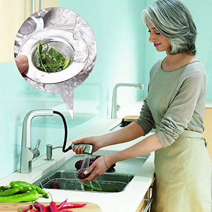 Kitchen Sink Strainer Stainless Steel Sink Strainer with Large Wide Rim 4.5" for Mesh Sink Strainer, Bathroom, Slop, Laundry, RV, Lavatory, Large (Pack of 2) - size: 4.5" Stainless Steel 2pcs