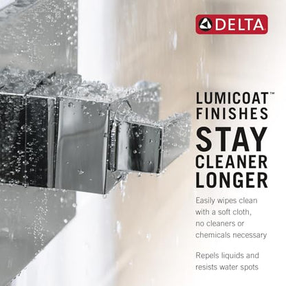 Delta 6-Setting HydroRain Premium 2-in-1 Dual Shower Head with ProClean Spray, Brushed Nickel High Pressure Shower Head with Handheld Spray, 1.75 GPM Flow Rate, LumicoatStainless 56000-SS-PR25 - color: Lumicoat Stainless