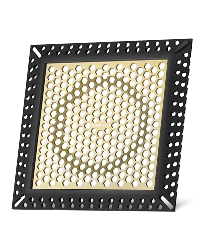 Square Shower Drain Hair Catcher, Anti-Clogging, 4 inch | 304 Stainless Steel and TPE Material/ Not Moving / Easy Clean / Fast Drainage / Fits Bathroom Hair Catcher for Shower - color: Matte Black & Brushed Gold, size: 4 inch