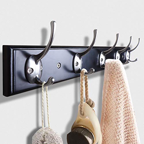 IBosins 12 Pack Silvery Double Coat Hooks Wall Mounted with 24 Screws | Retro Double Hooks Utility Hooks for Coat, Scarf, Bag, Towel, Key, Cap, Cup, Hat - color: Silver
