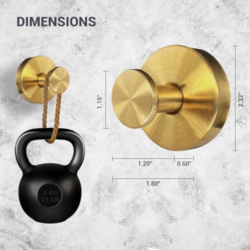 Suction Cup Hooks for Shower - 4 Pack, Gold - Stainless Steel, Strong Suction, No Drill, Removable Hanger, Tile Bathroom Kitchen Wall, Glass Door, Mirror Hook Hanging Robe, Towel Holder - color: Gold