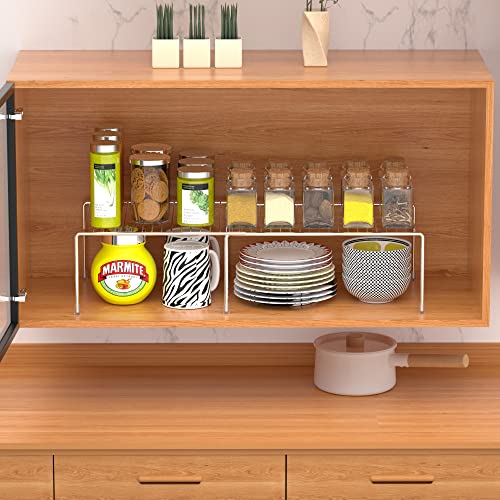 Redrubbit Expandable Metal Rustproof Kitchen Counter & Cabinet Shelf, Chrome, 1 Shelf, Modern Style, Kitchen Storage & Organization Product Accessories - color: Chrome