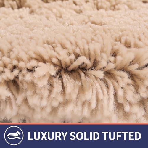 Soft Microfiber Toilet Lid Cover 17.5" x 15" Machine Washable | Solid Toilet Seat Cover Adjustable Rubber Backing Fits Most 16 -17.5" L x 14-16" W Round Oblong and Elongated Toilet Seat - color: Cream
