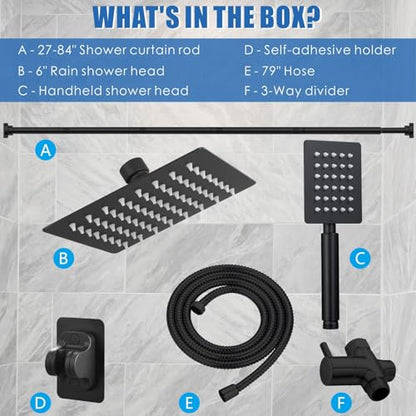Voolan Dual Shower Head for Couples, High Pressure Rain Showerhead and Handheld Spray Combo, Adjustable Double Shower Heads for 2 People Bathroom (Black) - color: Matte Black