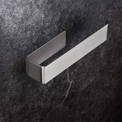 Hand Towel Holder, Self Adhesive Hand Towel Bar, Bathroom Towel Rack Stick on Wall, Stainless Steel Brushed Silver