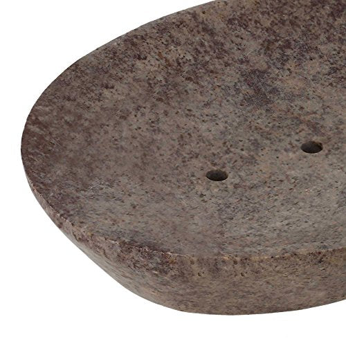 Ajuny Brown Self Draining Soap Dish, Waterfall Stone Soap Saver Tray Holder | Sloped Surface Channels Excess Moisture Away to Keep Bars Dry Durable Easy Clean Accessory for Showers Tubs and Kitchens - color: Brown