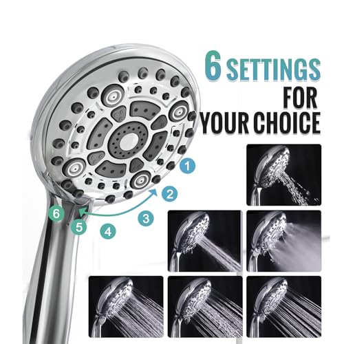 SR SUN RISE Shower Faucet - 10 Inch Multifunctional High Pressure Shower Head System with Handheld Shower Head Fixtures - Valve Included - Polished Chrome - color: Polished Chrome, size: 10 Inch