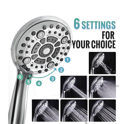 SR SUN RISE Shower Faucet - 10 Inch Multifunctional High Pressure Shower Head System with Handheld Shower Head Fixtures - Valve Included - Polished Chrome - color: Polished Chrome, size: 10 Inch