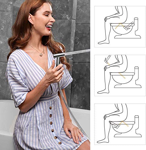 Sink Sprayer Hose Attachment for Faucet, Faucet Head Replacement with 5 Adapters, 59" Hose and Holder - for Feminine Hygiene, Baby Diaper Cleaning & Pet Bathing