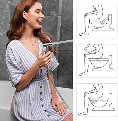 Sink Sprayer Hose Attachment for Faucet, Faucet Head Replacement with 5 Adapters, 59" Hose and Holder - for Feminine Hygiene, Baby Diaper Cleaning & Pet Bathing