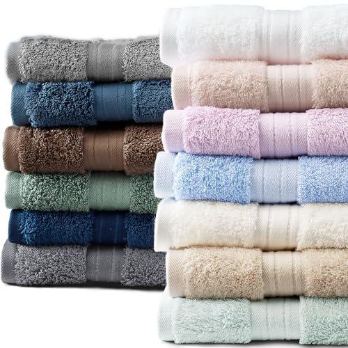 Lands' End Supima Cotton 6 Piece Bath Towel Set Towel Set, 6 Piece Dark Sand - color: Dark Sand, size: Towel Set, 6 Piece