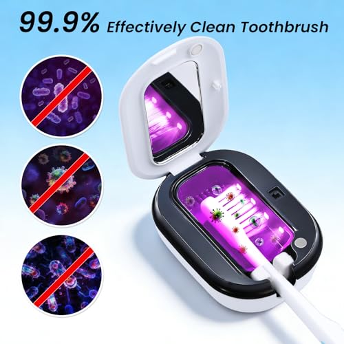 FamilyKit Rechargerable Toothbrush Holder Toothbrush Covers Case for Travel | Portable Magnetic Toothbrush Case with Holder Fits All All Electric Toothbrush Heads/Manual Toothbrushes for Home, White