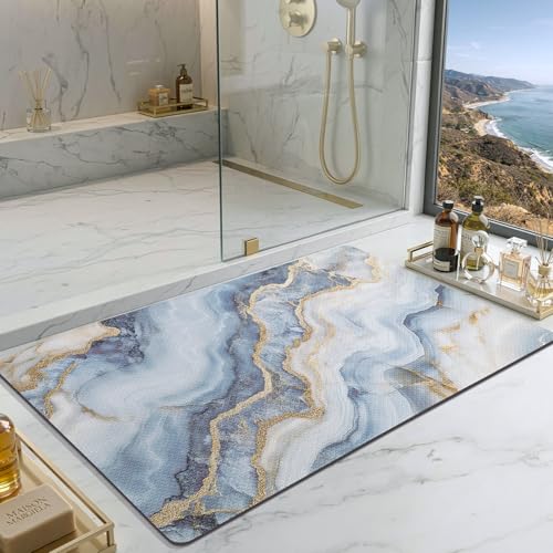 Color&Geometry Beach Bathroom Rugs,Ocean Bath Mat,Coastal Bathroom Rug - color: Costal, size: 24"x36"