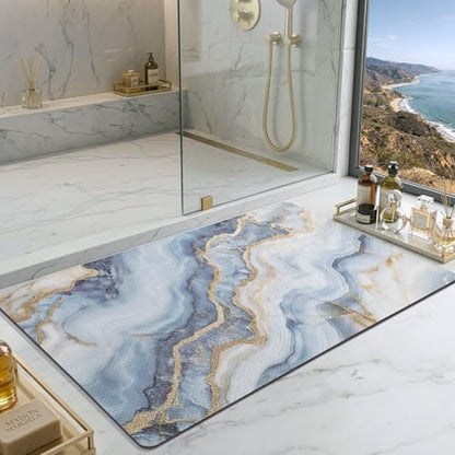 Color&Geometry Beach Bathroom Rugs,Ocean Bath Mat,Coastal Bathroom Rug - color: Costal, size: 24"x36"