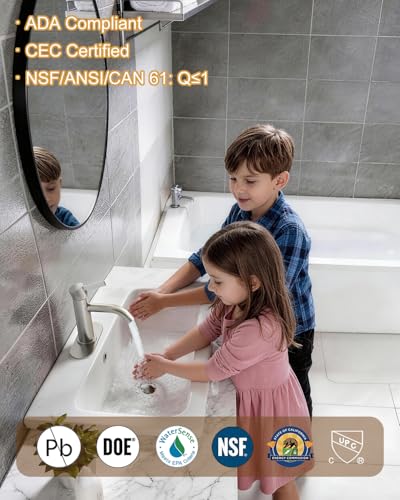 Brushed Nickel Bathroom Faucet Single Hole with Pop-Up Bathroom Drain and Flexible Hoses Single Handle Bathroom Sink Faucet w/Deck Plate(1 or 3 Hole) for Vanity Sinks, RV, Farmhouse - color: Brushed Nickel