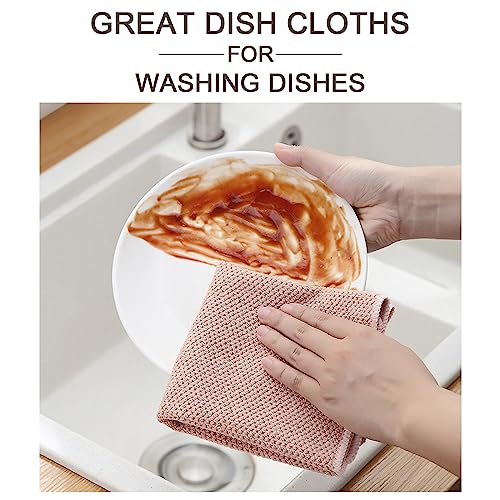 K&janet6am Dish Cloths for Washing Dishes, 6 Pack Kitchen Dish Towels, Super Absorbent Microfiber Cleaning Cloth, Barista Micofiber Cloths for Espresso Machine,12x12 Inches - color: 6pack