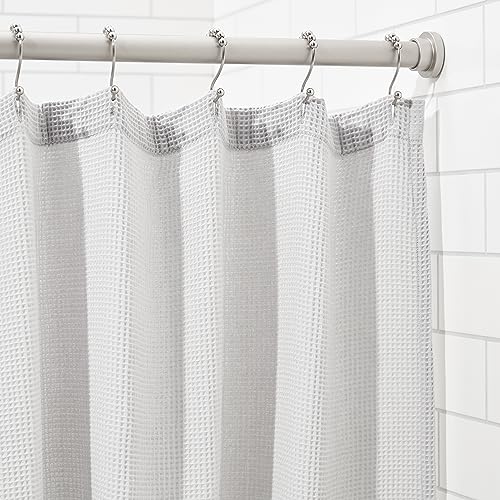 Amazon Basics No Drill Adjustable Indoor Outdoor Tension Curtain Rod, 54-90" Length, Nickel
