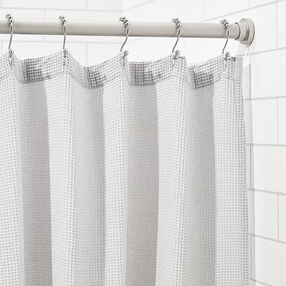 Amazon Basics No Drill Adjustable Indoor Outdoor Tension Curtain Rod, 54-90" Length, Nickel