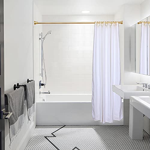 Shower Rings, Shower Curtain Rings for Bathroom, Rustproof Zinc Shower Curtain Hooks Rings, Set of 12 (Gold) - color: Gold