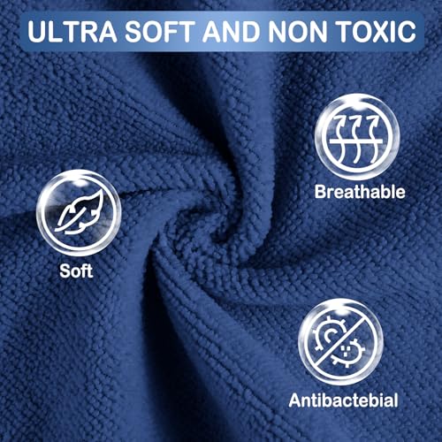 softan Baby Washcloths, 24Pack Baby Wash Cloths Extra Soft & Ultra Absorbent, Baby Towels Face Towel Unisex for Boys Girls Face & Body, Washclothes Gentle on Sensitive Skin, 9''x 9''Blue Planet - color: Blue Planet