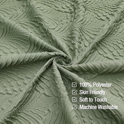 36x72 Small Stall Shower Curtain, Sage Green Embossed Half Bath Curtain - color: Sagegreen, size: 36"W x 72"L (Pack of 1)