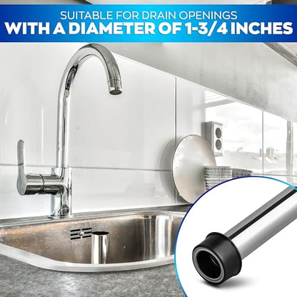 Bar Sink Stopper - Stainless Steel Overflow Pipe, Fits 1.75 In Drain | Lightweight Sink Plug - Rust-Resistant Metal, Simple to Use and Easy to Install | Good for Kitchen, Home, and Commercial Use - style: 1 Pack