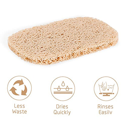 15 Piece Soap Savers Pads - Beige BPA Free Holder for Bar Soap, Non-Slip Self Draining Dish Lift for Shower, Kitchen, Bathroom - Tray Bulk Accessories - color: Beige