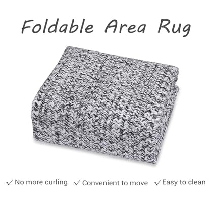 Printed Washable Rugs Runner Rug 2x8 Rug for Living Room Bathroom Rugs Modern Imitation Braided Bedroom Rug Non Slip Geometric Area Rug Kitchen Rugs Stain Resistant Carpet 2'x8' Light Grey - color: Light Grey, size: 2' x 8' (Runner)