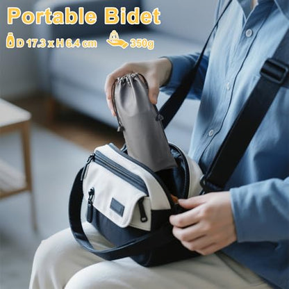 SoulBay Electric Portable Bidet, Rechargeable Travel Sprayer, 400ml | Adjustable High Pressure, Waterproof peri Bottle, for Postpartum, Camping, Office